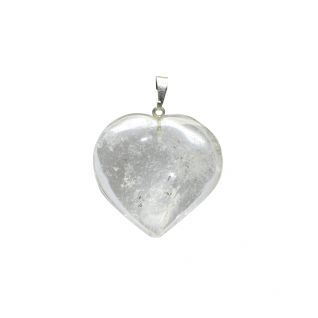 Colgante Corazón Cuarzo Cristal 2.5cm